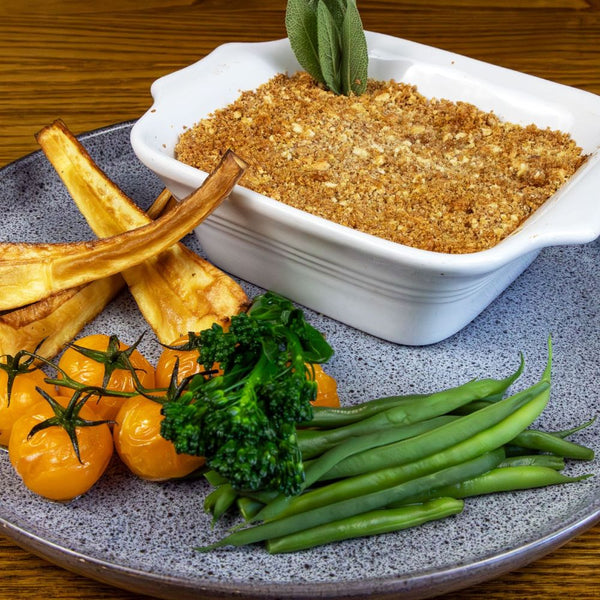 ORGANIC SWEETCORN, LEEK, CANNELLINI BEAN GRATIN
