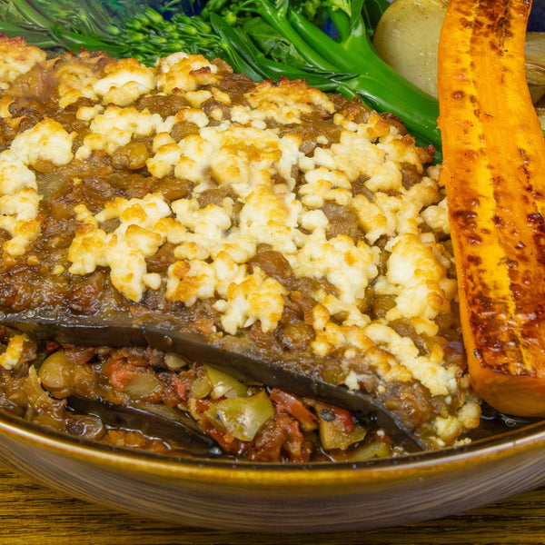 ORGANIC LENTIL, OLIVE & FETA MOUSSAKA