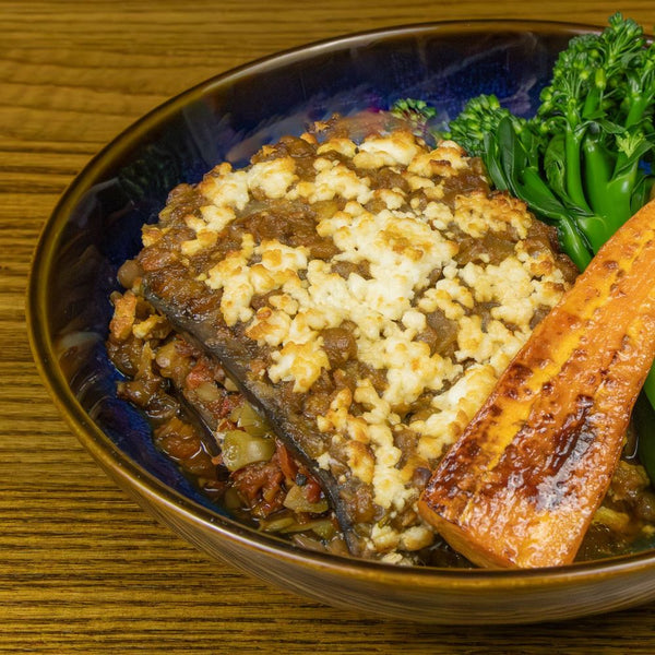 ORGANIC LENTIL, OLIVE & FETA MOUSSAKA